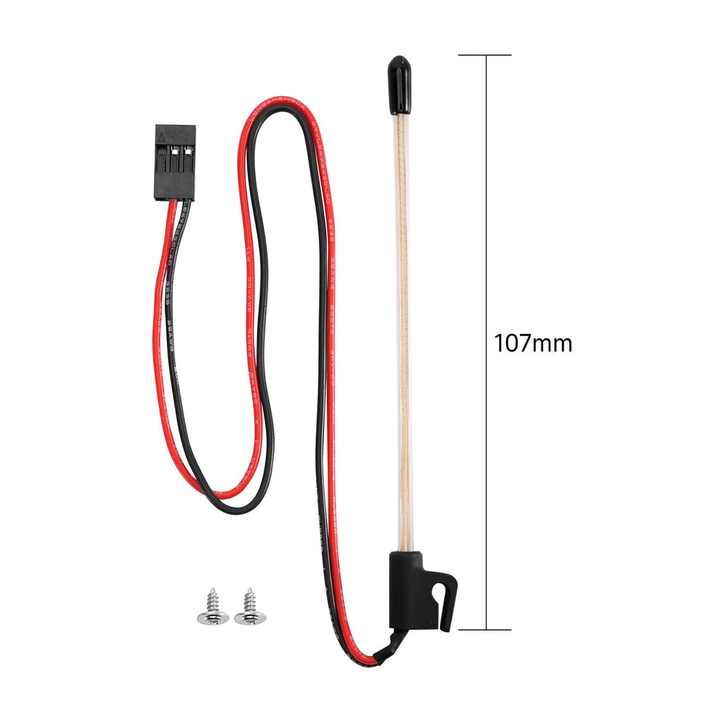 INJORA 2-Pack Ice Blue LED Whip Lights for 1/18 1/24 RC Crawlers (Side Fixed)