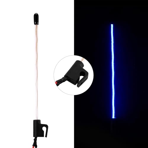 INJORA 2-Pack Ice Blue LED Whip Lights for 1/18 1/24 RC Crawlers (Side Fixed)