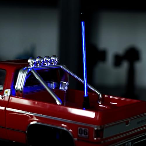 INJORA 2-Pack LED Whip Light Bottom Fixed for 1/18 TRX4M 1/24 RC Crawlers - Ice Blue