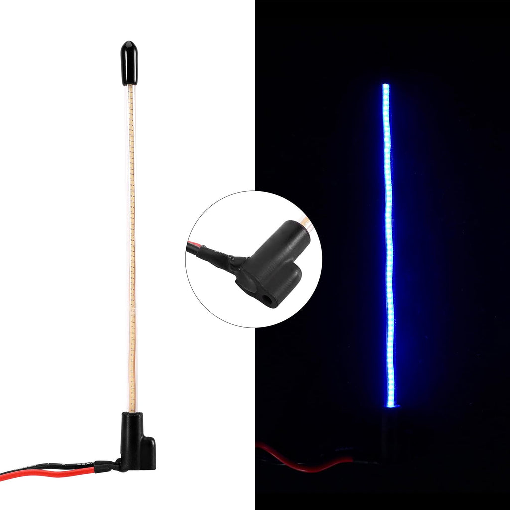 INJORA 2-Pack LED Whip Light Bottom Fixed for 1/18 TRX4M 1/24 RC Crawlers - Ice Blue