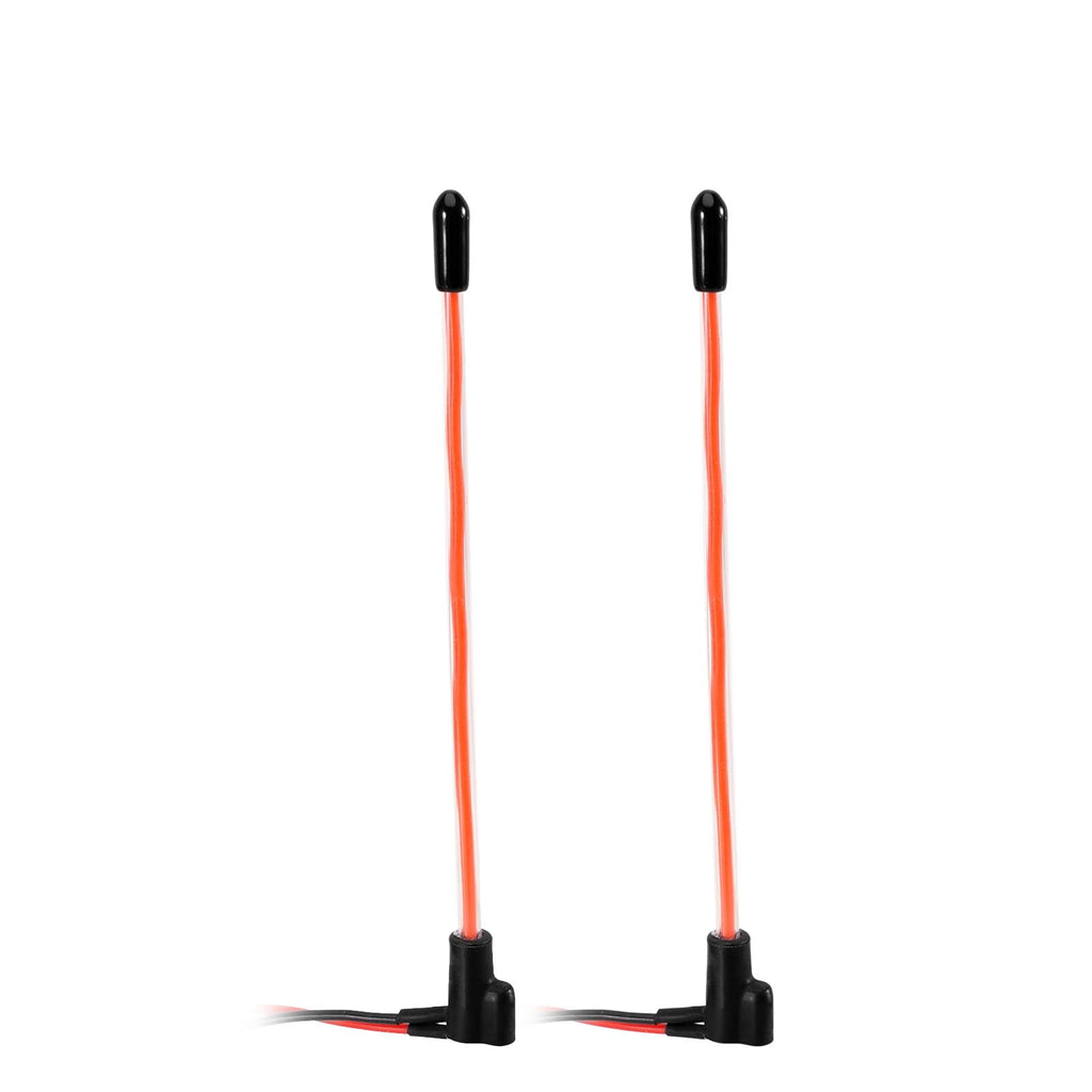 INJORA 2-Pack LED Whip Light for 1/18 & 1/24 RC Crawlers - 4 Colors (Red)