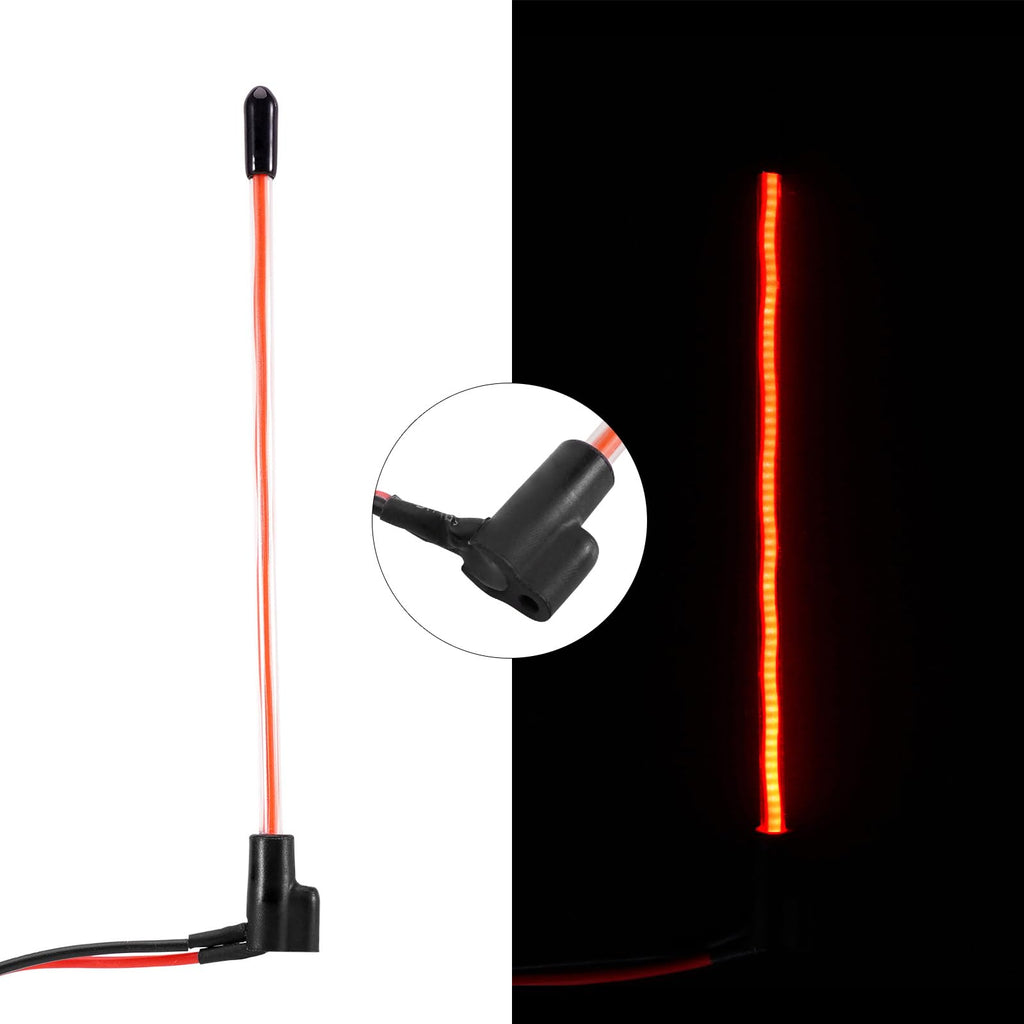 INJORA 2-Pack LED Whip Light for 1/18 & 1/24 RC Crawlers - 4 Colors (Red)