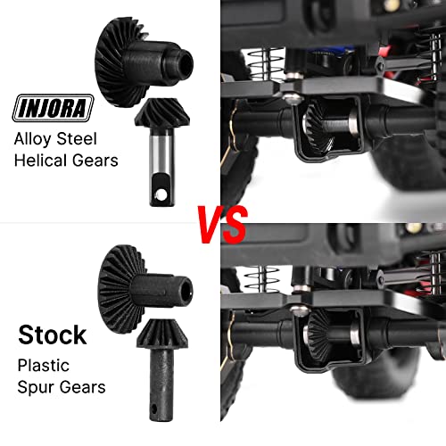 INJORA 24T/10T Underdrive Helical Gear Set for TRX4M RC Crawler (1 Set)