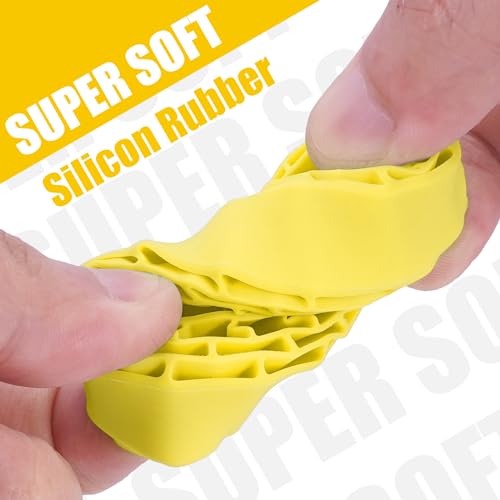 INJORA 4-Pack Silicone Rubber Tire Inserts for 1.0" RC Crawler Tires - Super Soft Yellow (56-58mm x 22-24mm)