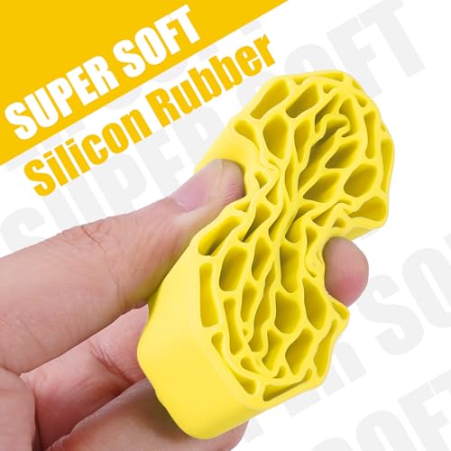 INJORA 4-Pack Silicone Rubber Tire Inserts (Yellow) for 1.3 Inch Wheels – 68-72mm Outer Diameter, 24-27mm Width