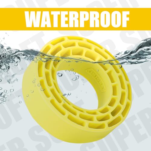INJORA 4-Pack Silicone Rubber Tire Inserts (Yellow) for 1.3 Inch Wheels – 68-72mm Outer Diameter, 24-27mm Width