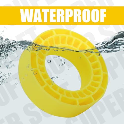 INJORA 4-Pack Yellow Silicone Rubber Tire Inserts for 64×24mm RC Tires (Super Soft)