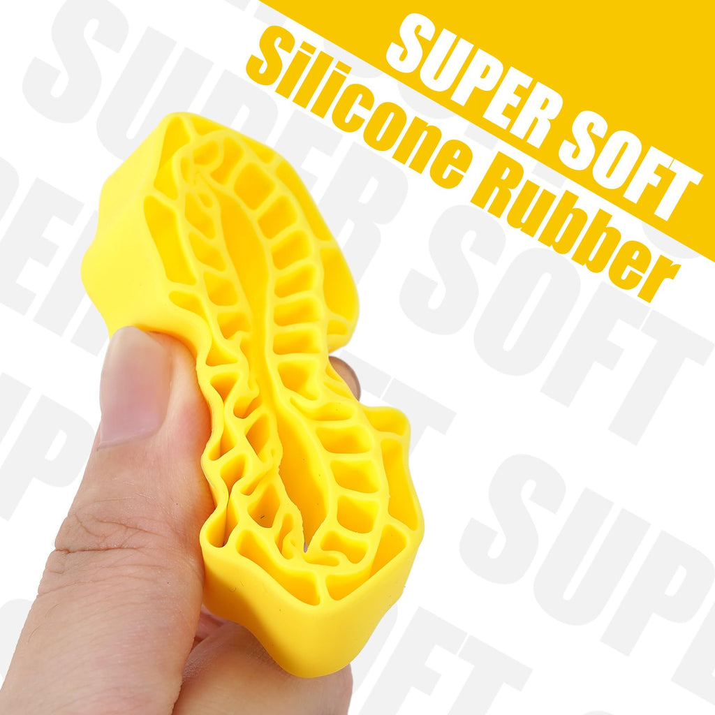 INJORA 4-Pack Yellow Silicone Rubber Tire Inserts for 64×24mm RC Tires (Super Soft)