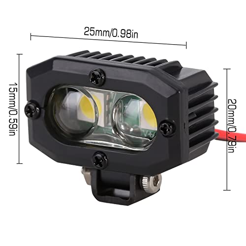 INJORA 4-Piece LED Headlight Set for 1/10 RC Crawlers – White, High-Brightness with Adjustable Brackets