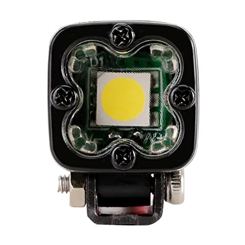 INJORA 4-Piece LED Headlight Set for 1/10 RC Crawlers – White, High-Brightness with Adjustable Brackets