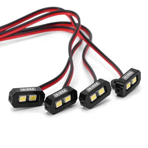 INJORA 4LED Rock Lights Kit for 1/10 RC Crawlers – White