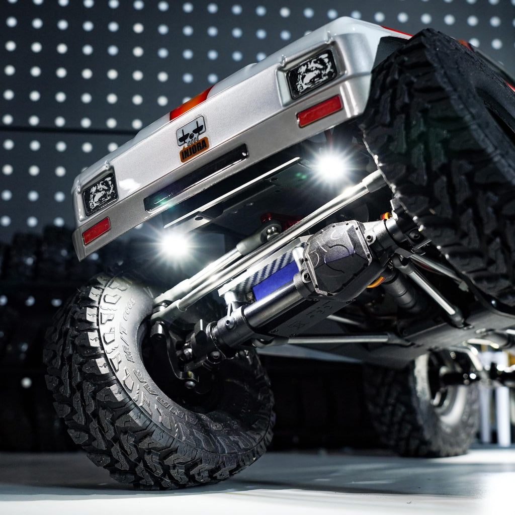 INJORA 4LED Rock Lights Kit with Controller for 1/10 RC Crawlers (White LEDs)