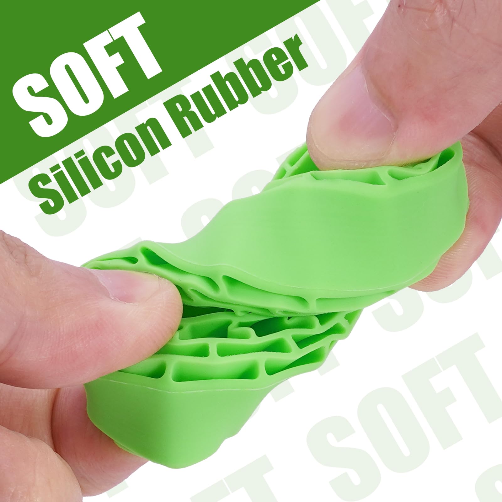 INJORA 4pcs Silicone Rubber Tire Inserts for 56-58mm x 22-24mm 1.0" RC Tires - Green