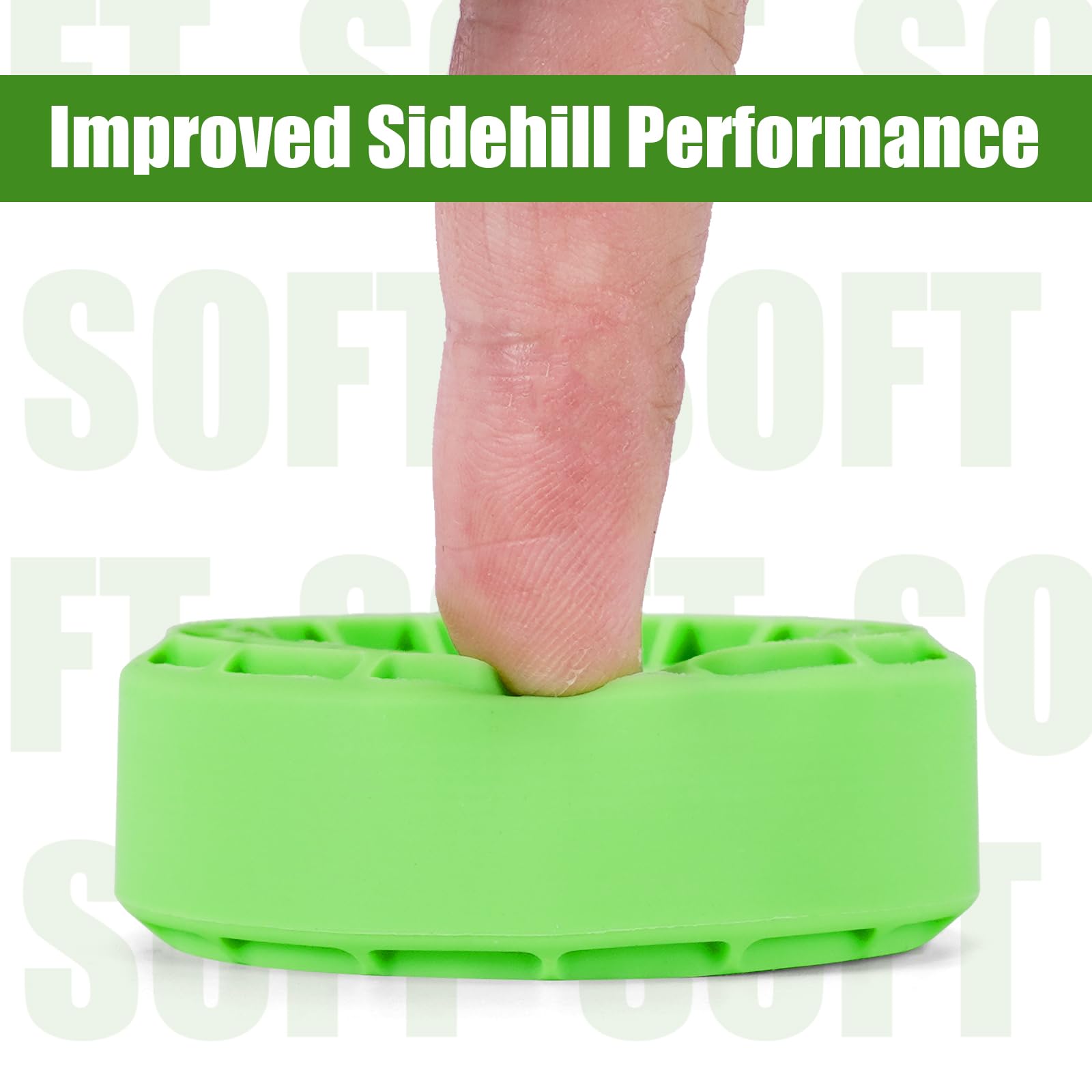 INJORA 4pcs Silicone Rubber Tire Inserts for 56-58mm x 22-24mm 1.0" RC Tires - Green