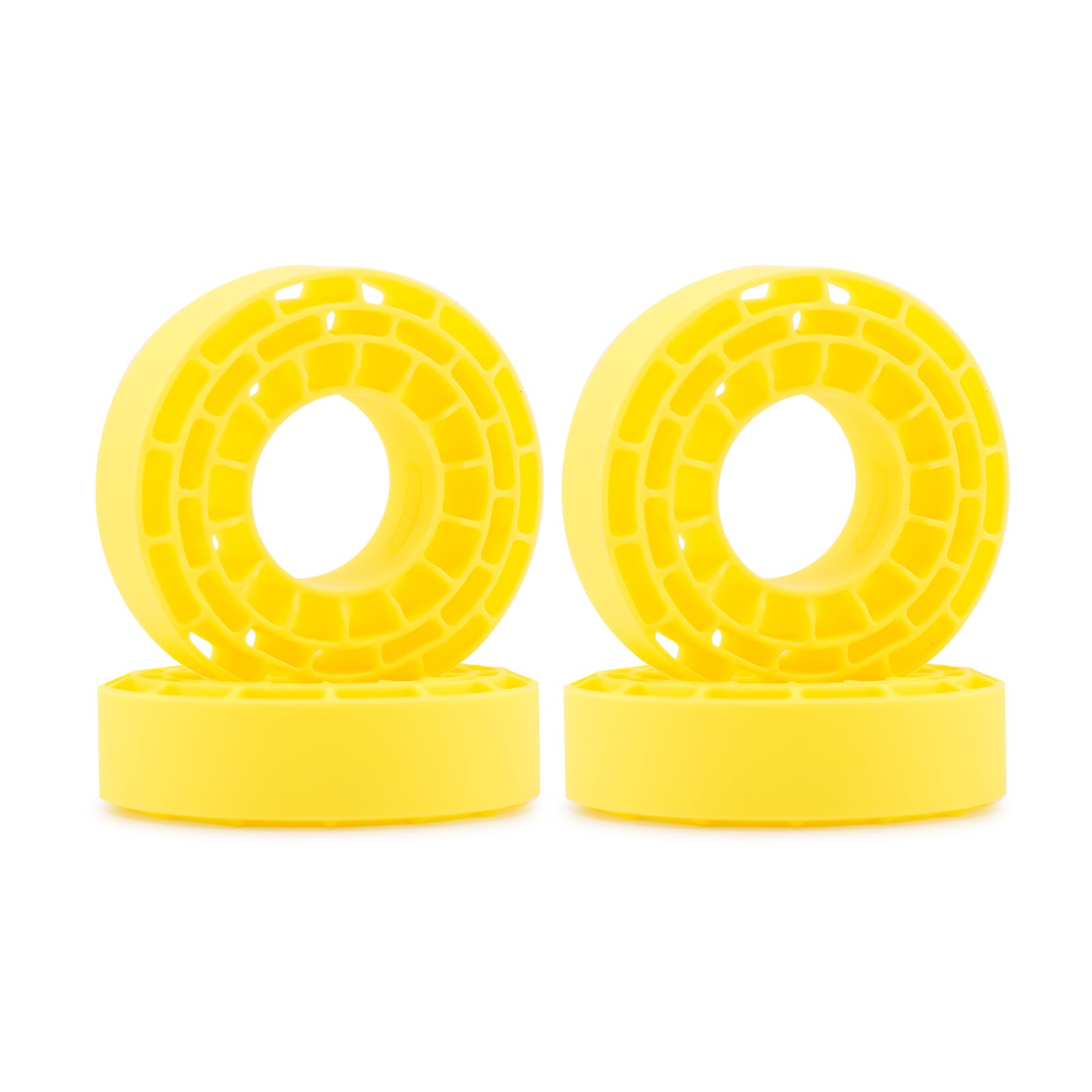 INJORA 4pcs Silicone Rubber Tire Inserts for 61-64mm x 20-22mm 1.0" Tires (Yellow)