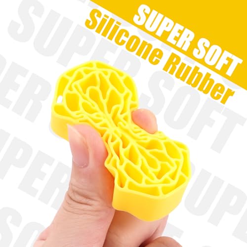 INJORA 4pcs Silicone Rubber Tire Inserts for 61-64mm x 20-22mm 1.0" Tires (Yellow)