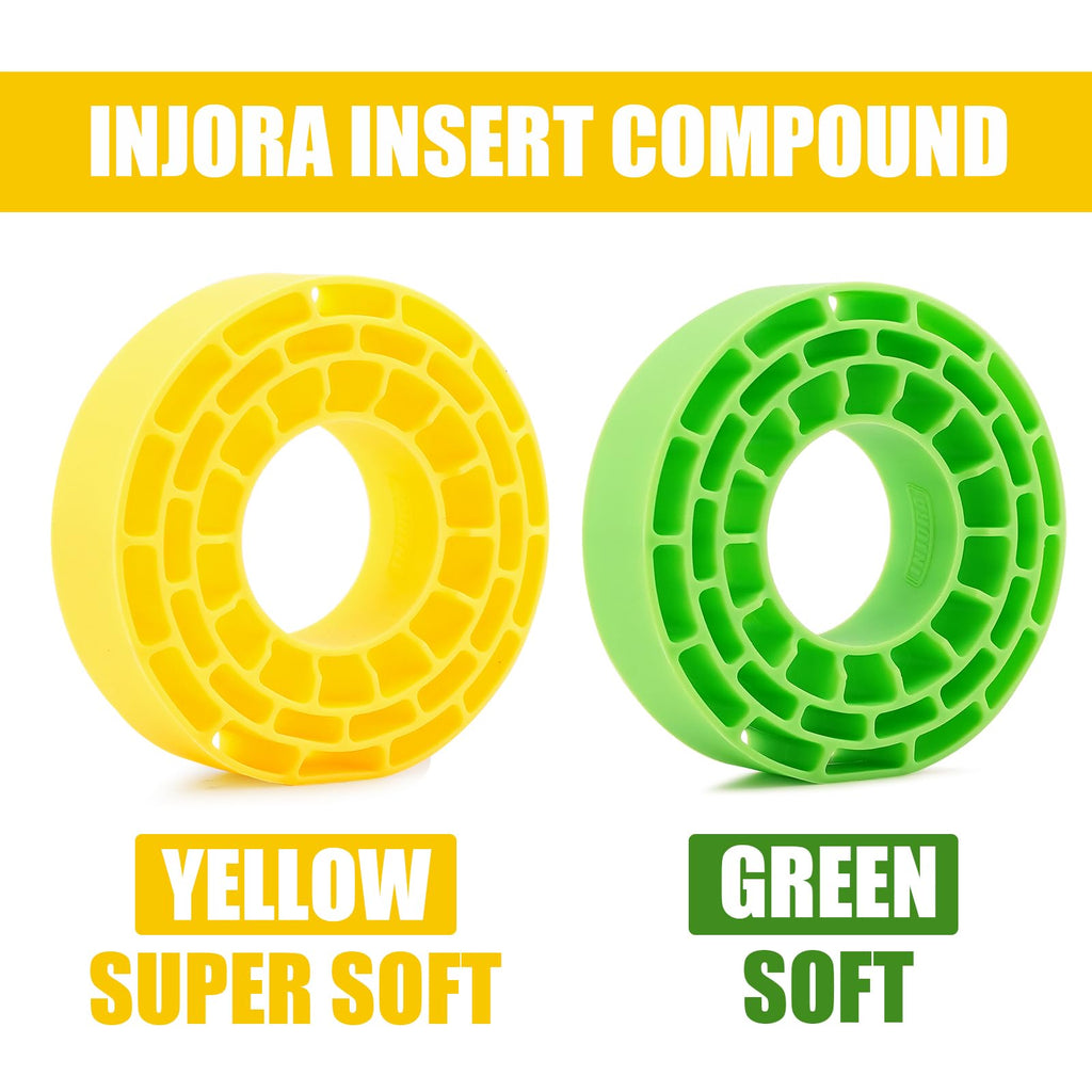 INJORA 4pcs Silicone Rubber Tire Inserts for 61-64mm x 20-22mm 1.0" Tires (Yellow)