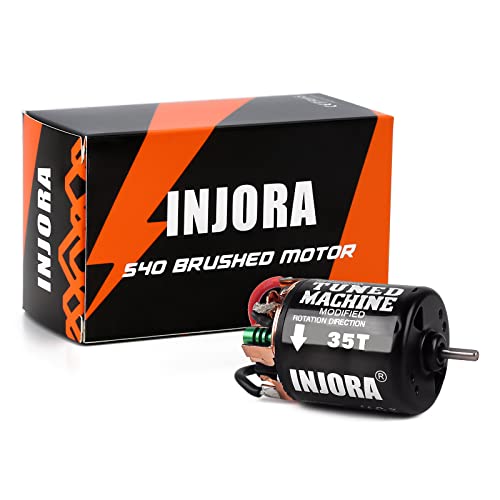 INJORA 540 Brushed Motor 35T - Waterproof, Rebuildable RC Crawler Motor for 1/10 Scale