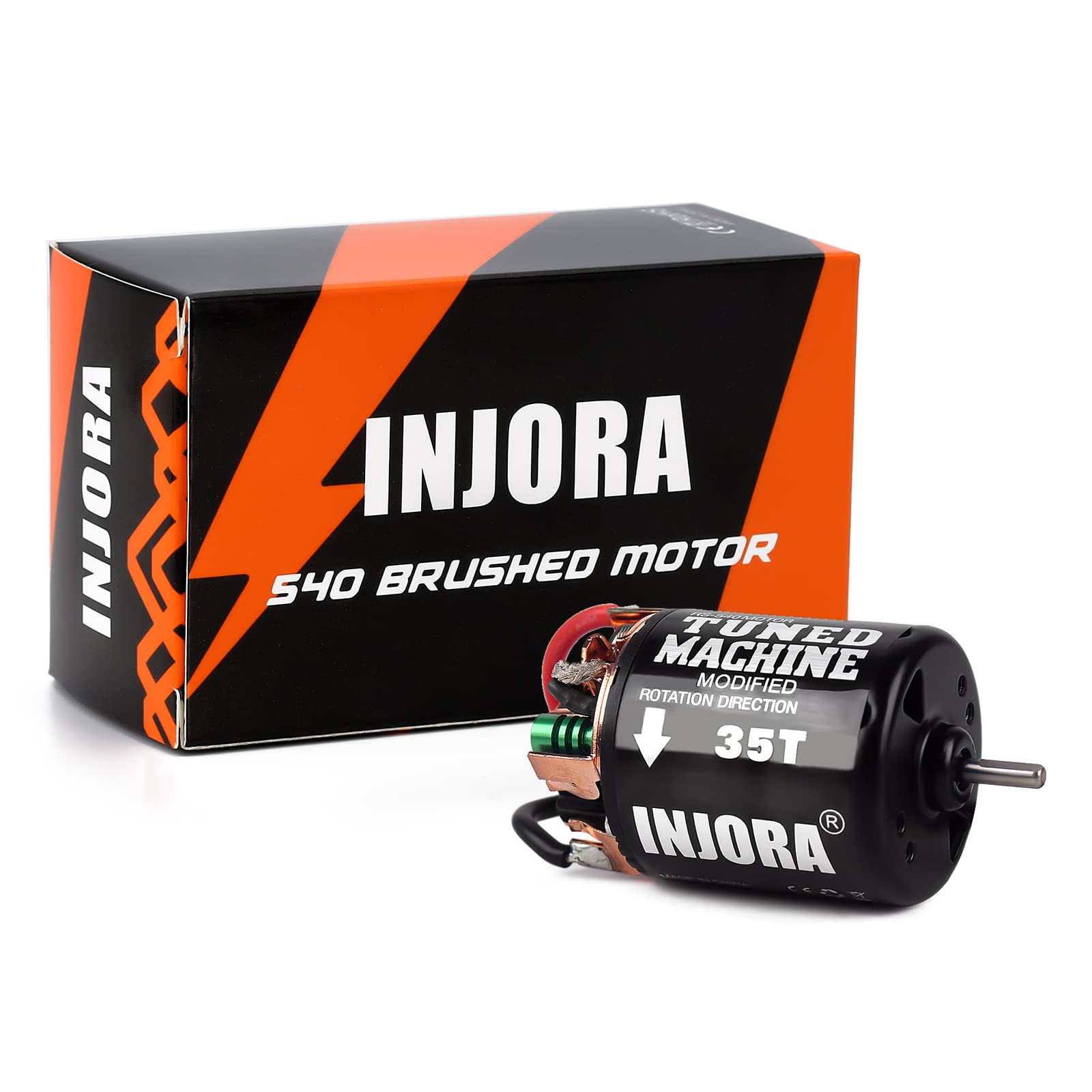 INJORA 540 Brushed Motor 35T - Waterproof, Rebuildable RC Crawler Motor for 1/10 Scale