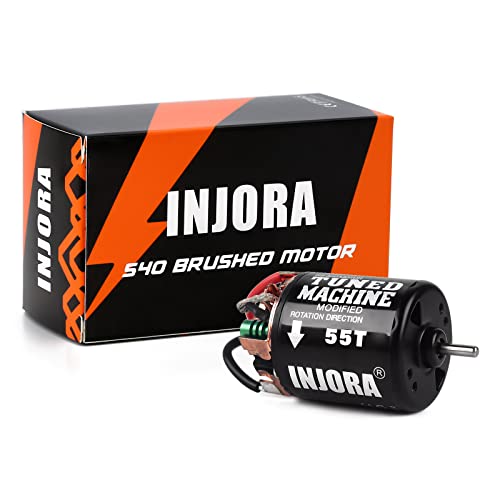 INJORA 540 Brushed Motor 55T Waterproof – Dual Ball Bearings, Rebuildable for 1/10 RC Crawlers