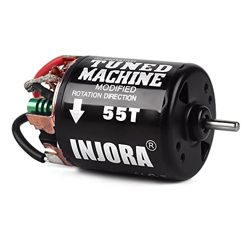 INJORA 540 Brushed Motor 55T Waterproof – Dual Ball Bearings, Rebuildable for 1/10 RC Crawlers