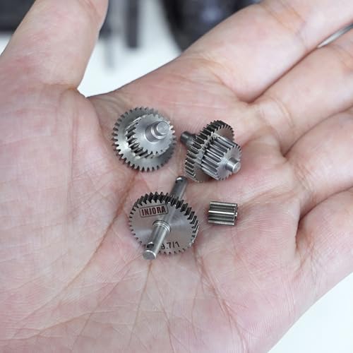INJORA 9.7:1 Overdrive Transmission Gear Set – Stainless Steel – Fits TRX4M 1/18 RC Crawlers
