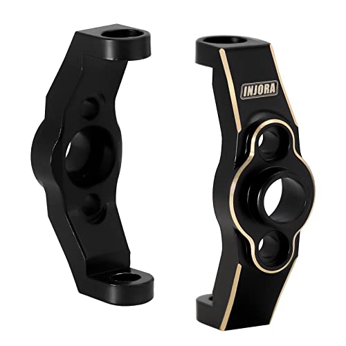 INJORA Black Brass Caster Blocks C-Hubs 4g Front Axle Upgrade for TRX4M 1/18 RC Crawler