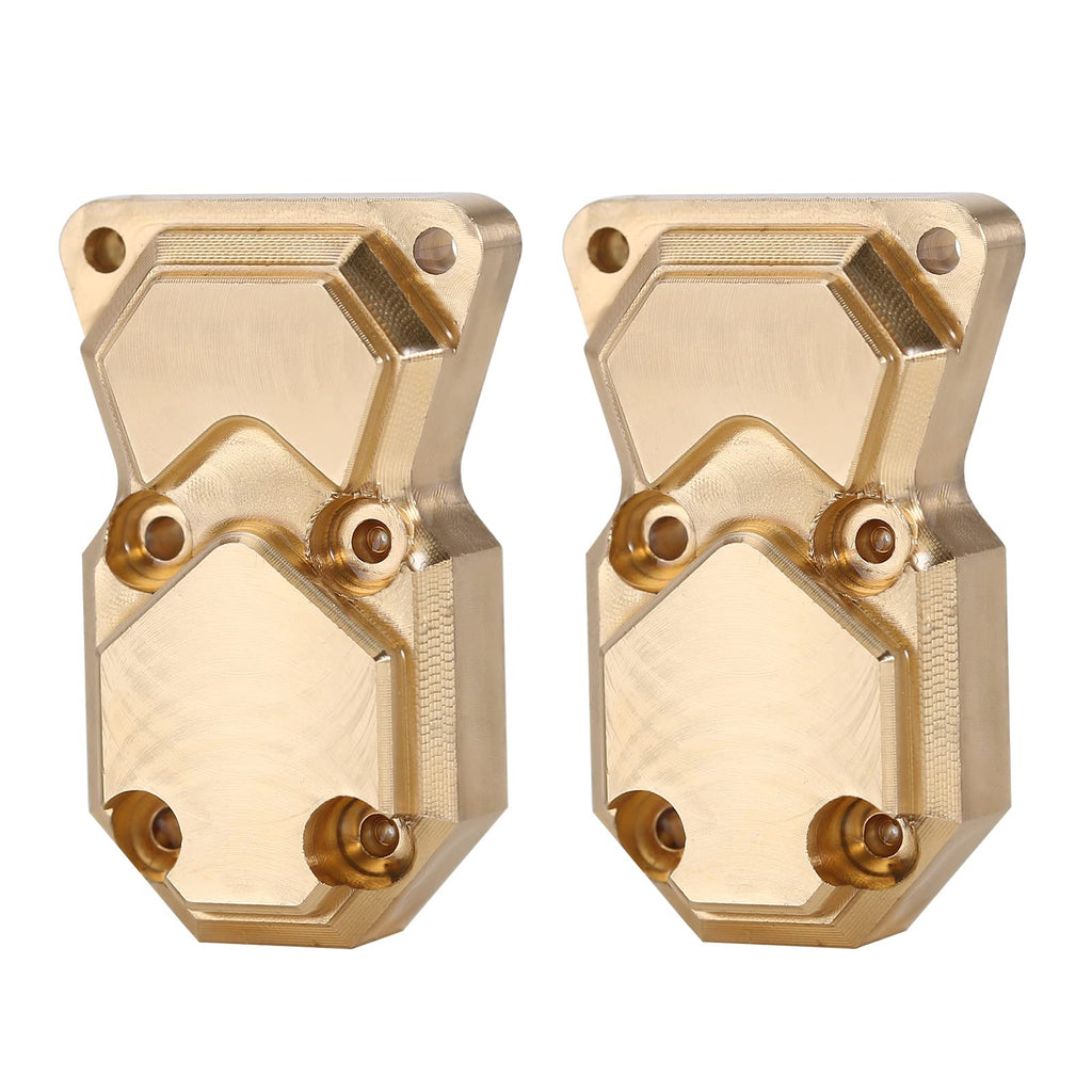 INJORA Brass Diff Cover for SCX24 – Front & Rear Axle Housing Upgrade for Axial Gladiator, Bronco, C10, JLU, Deadbolt (1/24 RC Crawler)