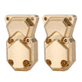 INJORA Brass Diff Cover for SCX24 – Front & Rear Axle Housing Upgrade for Axial Gladiator, Bronco, C10, JLU, Deadbolt (1/24 RC Crawler)