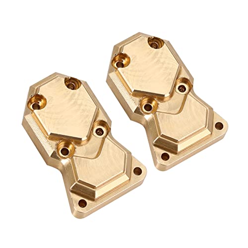 INJORA Brass Diff Cover for SCX24 – Front & Rear Axle Housing Upgrade for Axial Gladiator, Bronco, C10, JLU, Deadbolt (1/24 RC Crawler)
