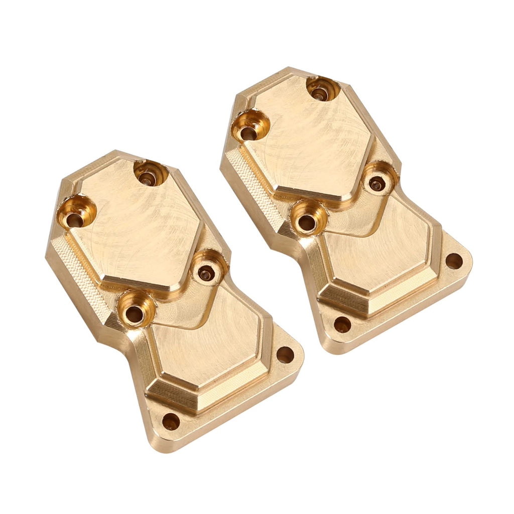 INJORA Brass Diff Cover for SCX24 – Front & Rear Axle Housing Upgrade for Axial Gladiator, Bronco, C10, JLU, Deadbolt (1/24 RC Crawler)