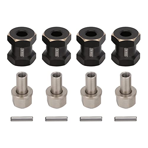 INJORA Brass Hex Hub 15mm for 1/10 RC Crawler – 12mm Hex Drive Adapter (Set of 4)