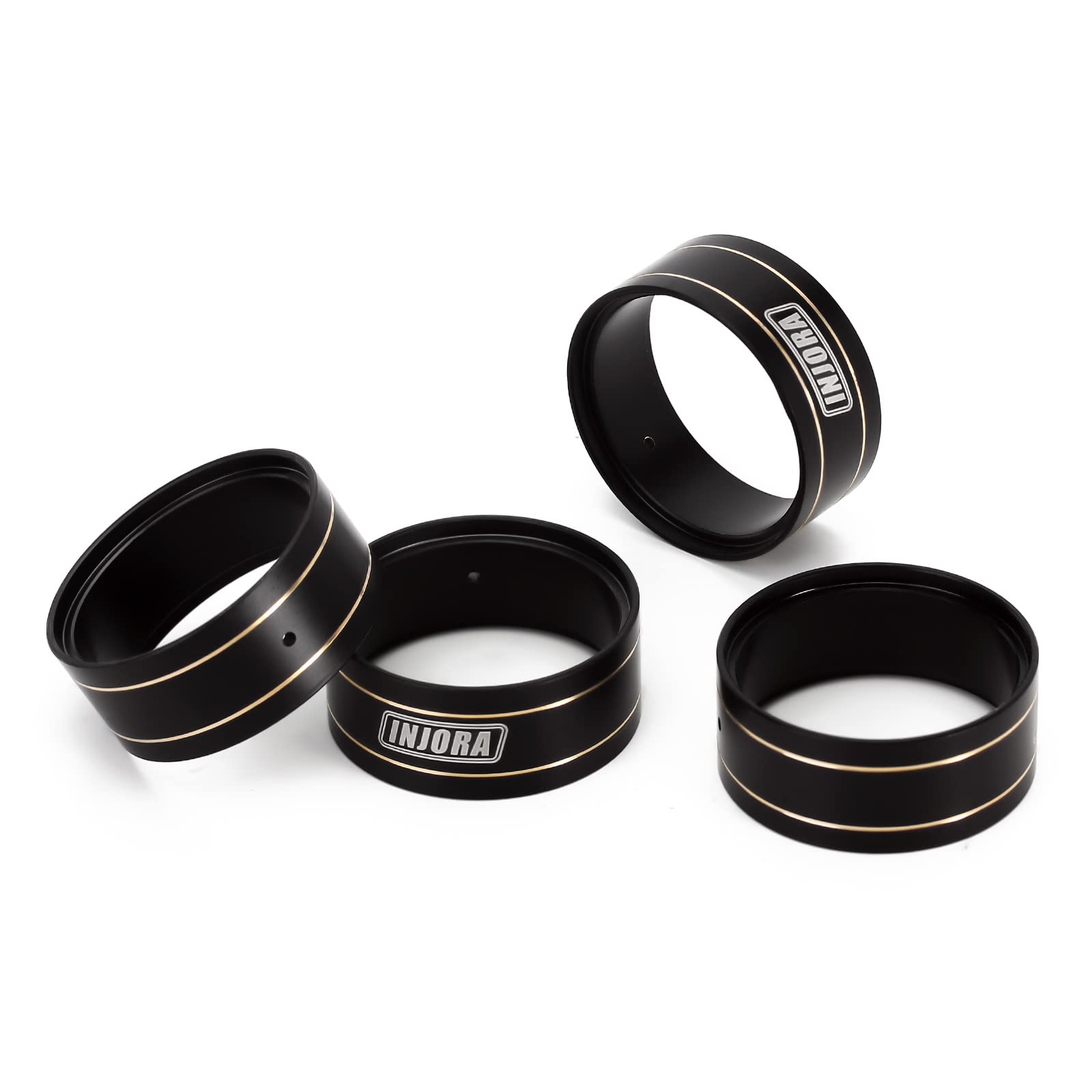 INJORA Brass Internal Beadlock Ring (Black Coating) for 1/24 RC Crawlers – AX24 & SCX24 Upgrade