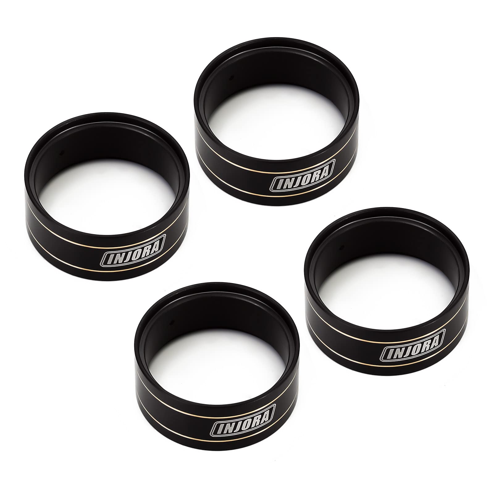 INJORA Brass Internal Beadlock Ring (Black Coating) for 1/24 RC Crawlers – AX24 & SCX24 Upgrade