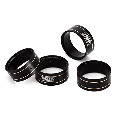 INJORA Brass Internal Beadlock Ring (Black Coating) for 1/24 RC Crawlers – AX24 & SCX24 Upgrade