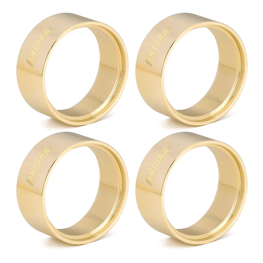 INJORA Brass Internal Beadlock Ring for 1.0" RC Wheels – 13g Weight for SCX24 Crawler
