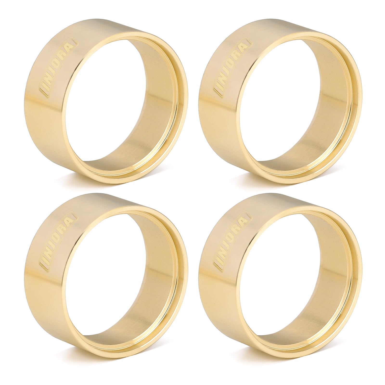 INJORA Brass Internal Beadlock Ring for 1.0" RC Wheels – 13g Weight for SCX24 Crawler