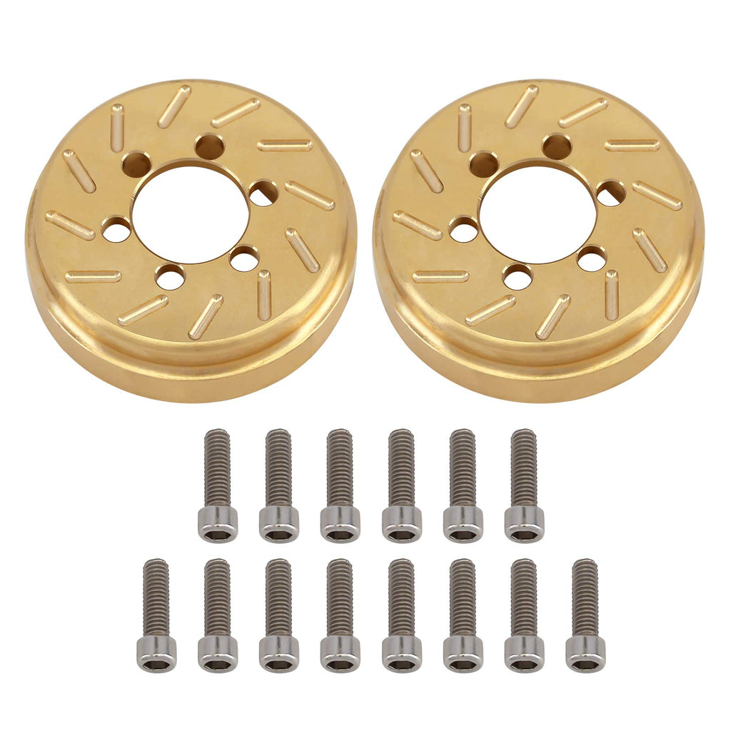 INJORA Brass Internal Counterweights for 1.9/2.2 RC Wheel Rims (2pcs, 63g Each)