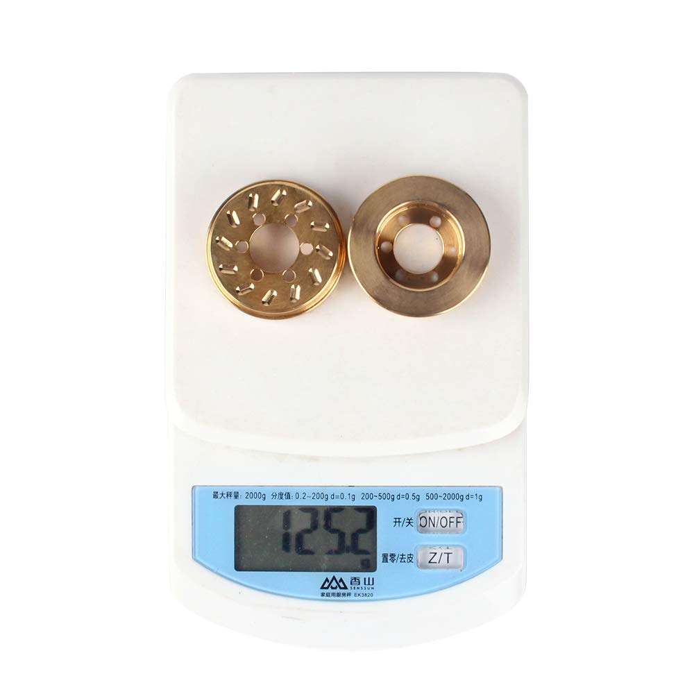 INJORA Brass Internal Counterweights for 1.9/2.2 RC Wheel Rims (2pcs, 63g Each)