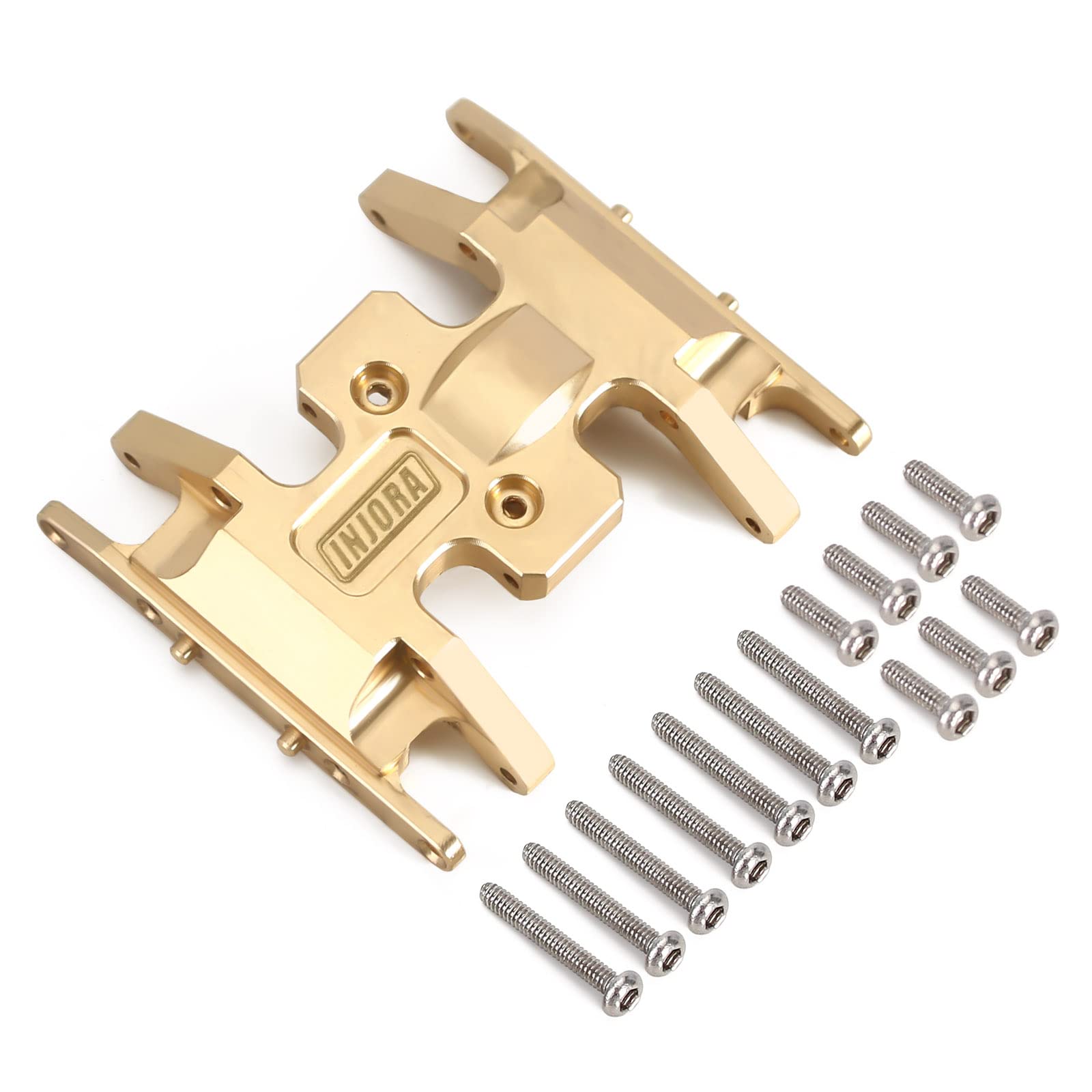 INJORA Brass Skid Plate for 1/24 RC Crawler Axial SCX24 Gladiator Bronco C10 JLU Deadbolt - Gold