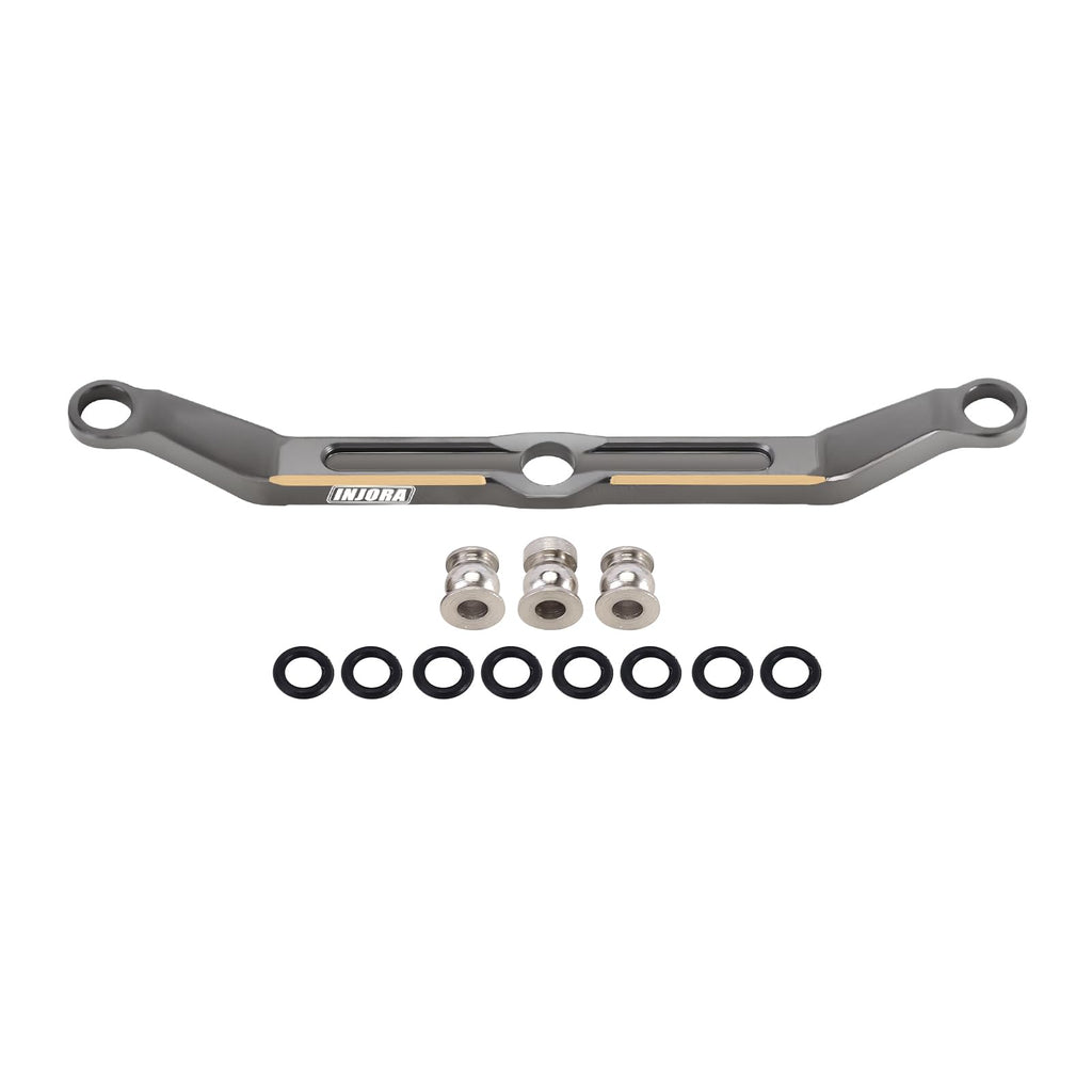 INJORA Brass Steering Link for TRX4M - Grey, 12g, High Clearance Upgrade for 1/18 RC Crawler