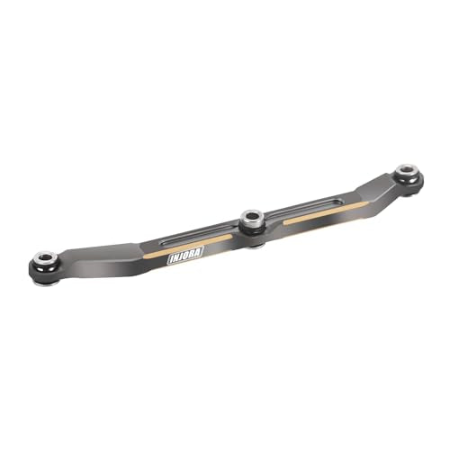 INJORA Brass Steering Link for TRX4M - Grey, 12g, High Clearance Upgrade for 1/18 RC Crawler
