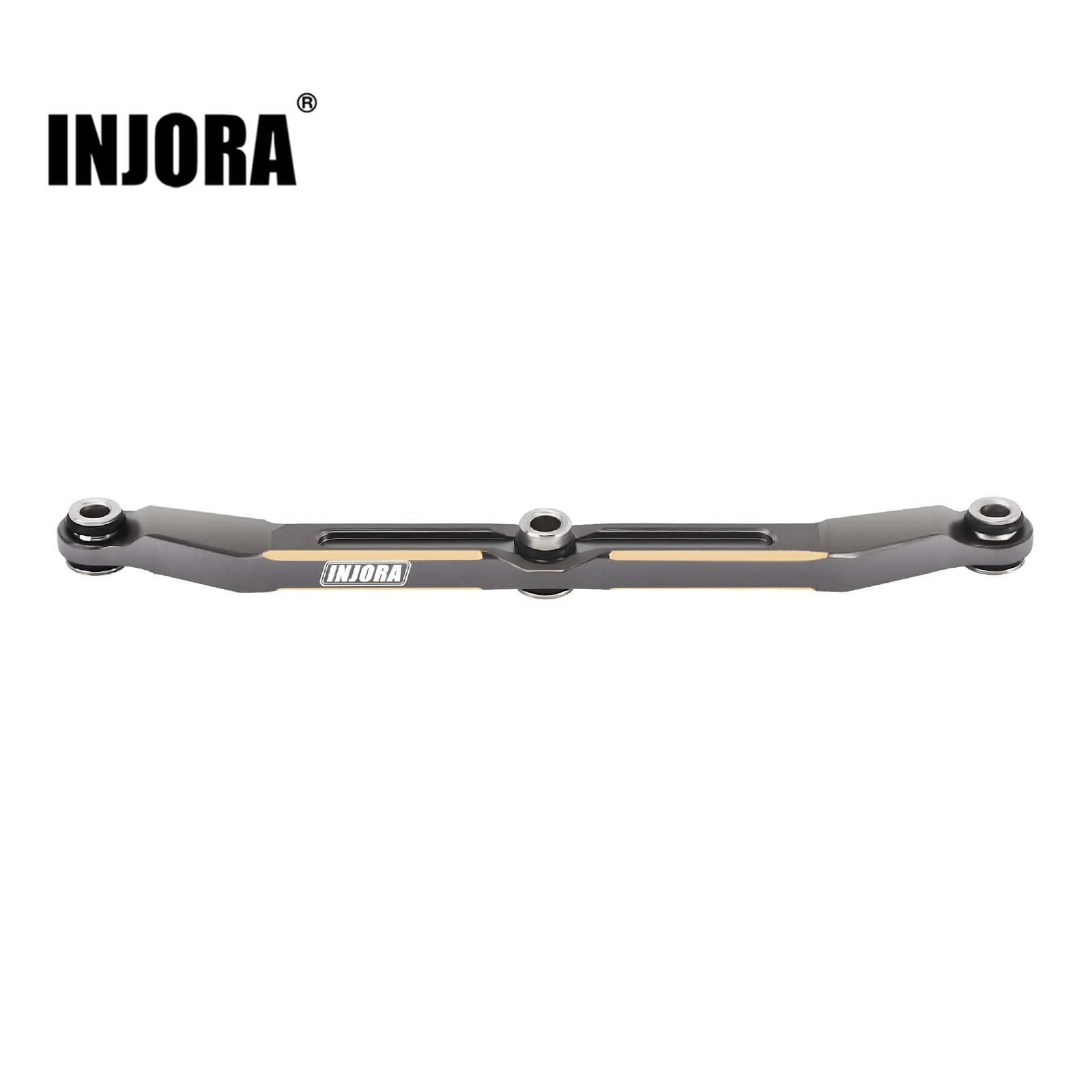 INJORA Brass Steering Link for TRX4M - Grey, 12g, High Clearance Upgrade for 1/18 RC Crawler