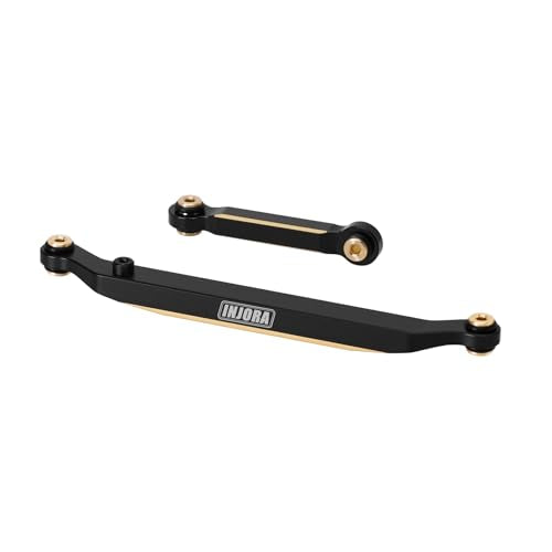 INJORA Brass Steering Links (Black, 14g) – Upgrade for SCX24 1/24 RC Crawler