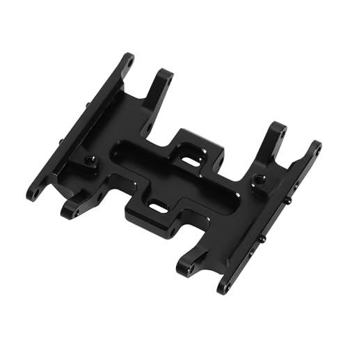 INJORA CNC Aluminum Skid Plate for SCX24 RC Crawler – Forward/Reverse, Flat Bottom, Black