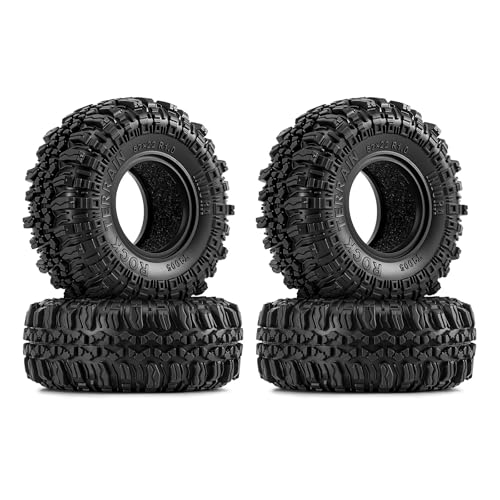 INJORA G2 Rock Terrain Tires 57x22mm (1.0 inch) for 1/24 & 1/18 RC Crawlers – T1005