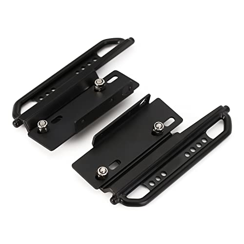 INJORA Metal Rock Sliders for Axial SCX24 Jeep, Deadbolt, Bronco, 4Runner – Upgrade Protection (No Pattern)