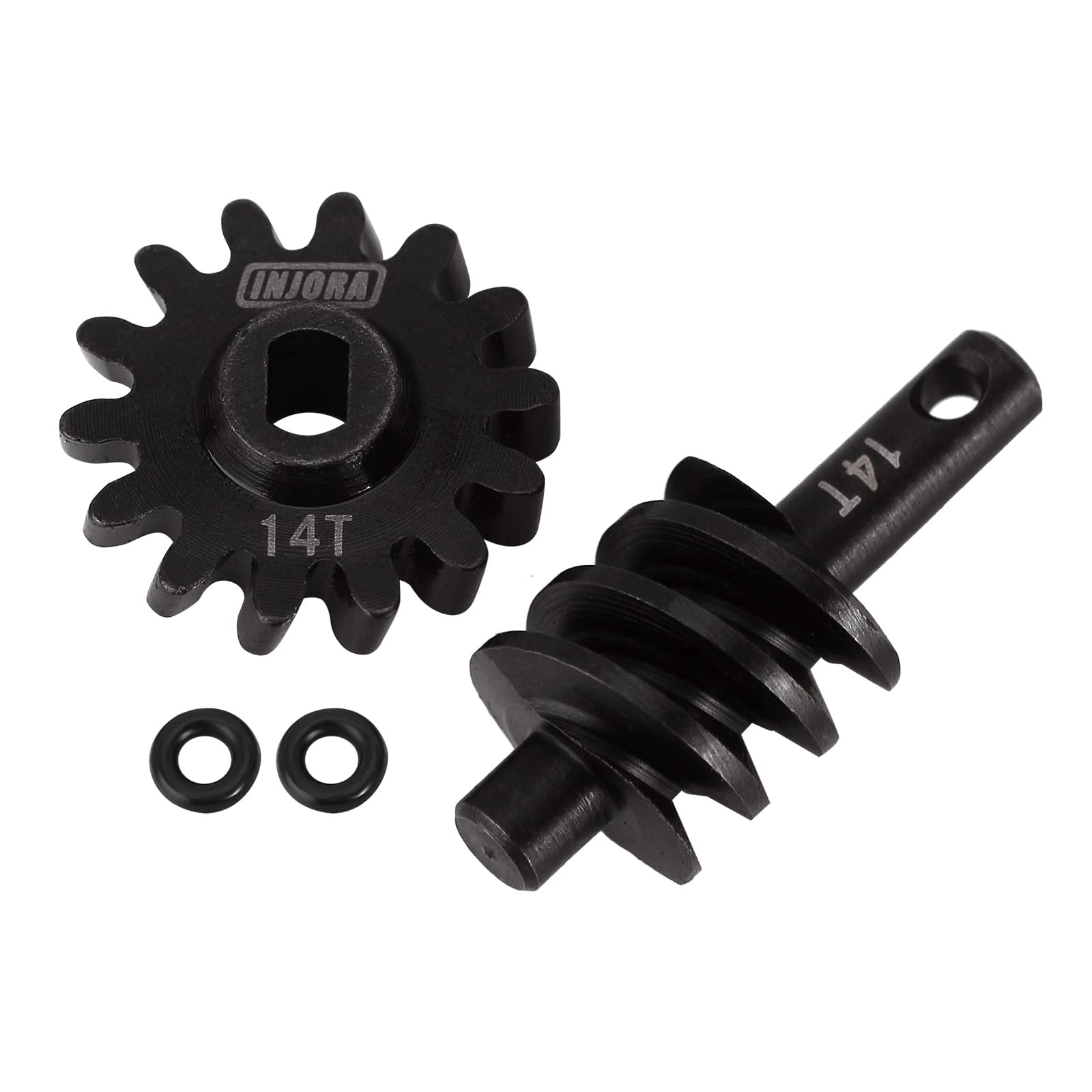 INJORA Overdrive Differential Gears 14T Steel Worm Gear Set for Axial SCX24