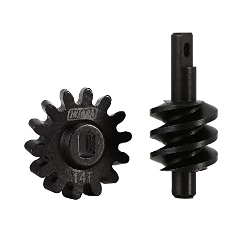 INJORA Overdrive Differential Gears 14T Steel Worm Gear Set for Axial SCX24