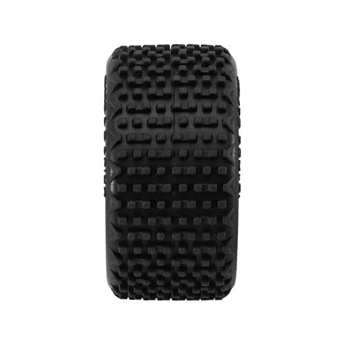INJORA Pre-Mounted Pin Buggy Tires & Wheels for 1/28 Losi Micro-T (4-Pack, Magenta)
